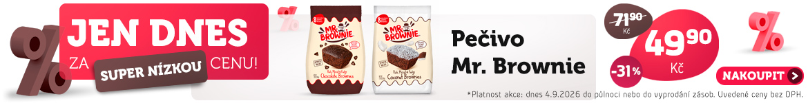 Jen dnes: Pečivo Mr. Brownie jen za 49,90 Kč