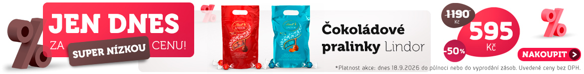 Jen dnes: Čokoládové pralinky Lindor jen za 595 Kč