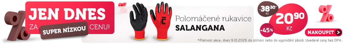 Jen dnes: Polomáčené rukavice SALANGANA jen za 20,90 Kč